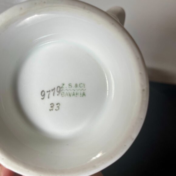 1930's Vintage Bavarian Fine China  Sugar and Creamer, Made in Germany, - Picture 11 of 11